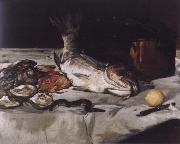 Edouard Manet, Style life with carp and oysters
